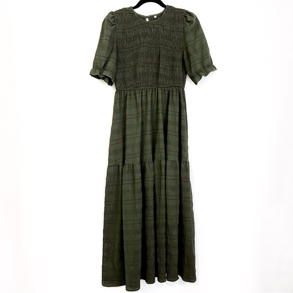 Green Smocked Dress